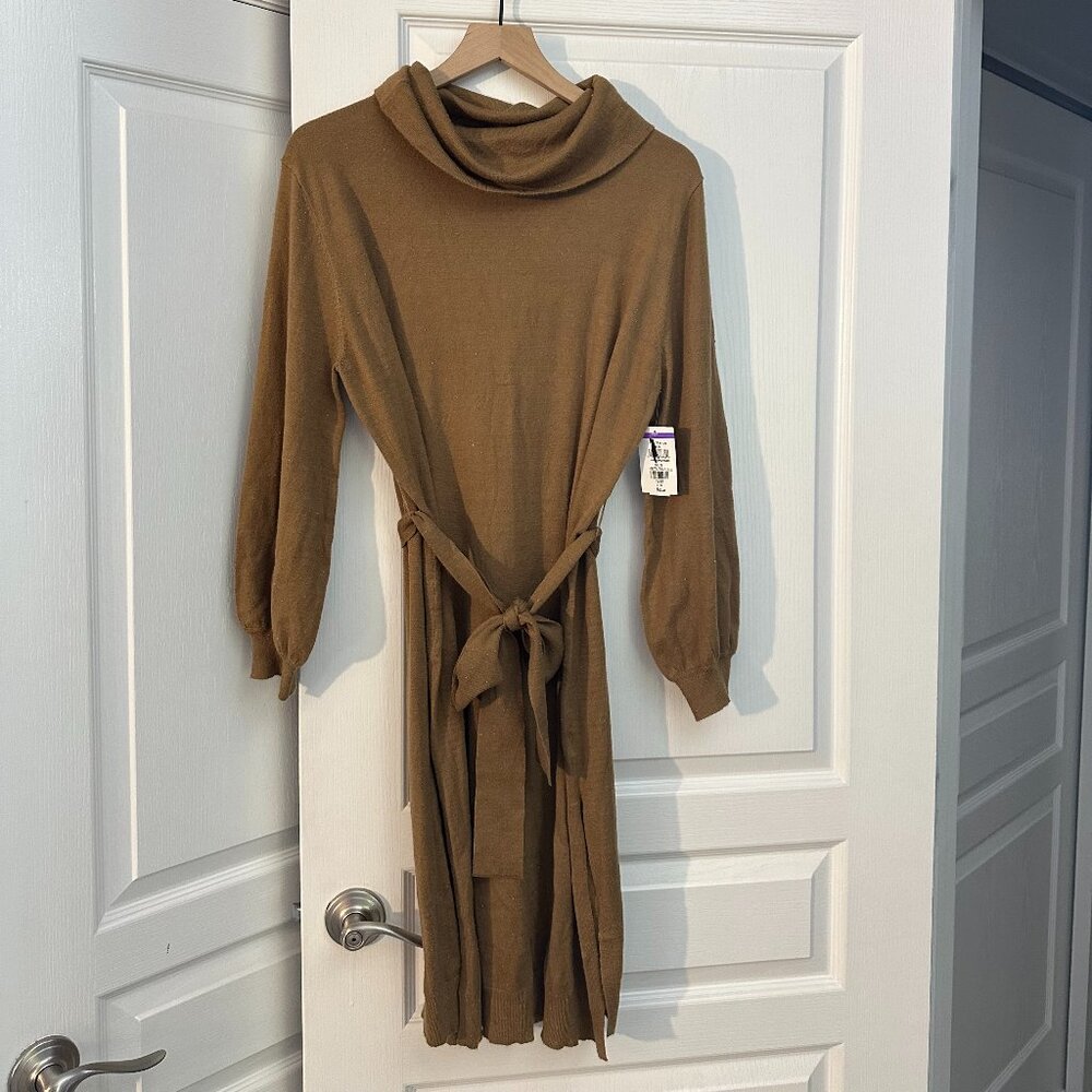 NWT - Stitchdrop Camel (Multi Color) Sweater Dress- Size Medium